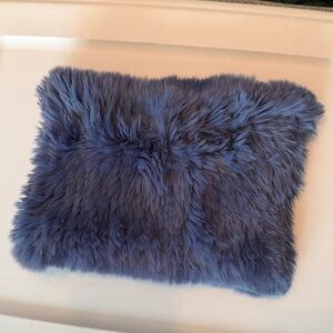 Elegant Blue Real Fur NECK FUNNEL OR NECK WARMER Scarf